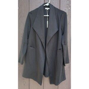 MAX STUDIO Women's Open Front Cardigan Jacket Black Size Small